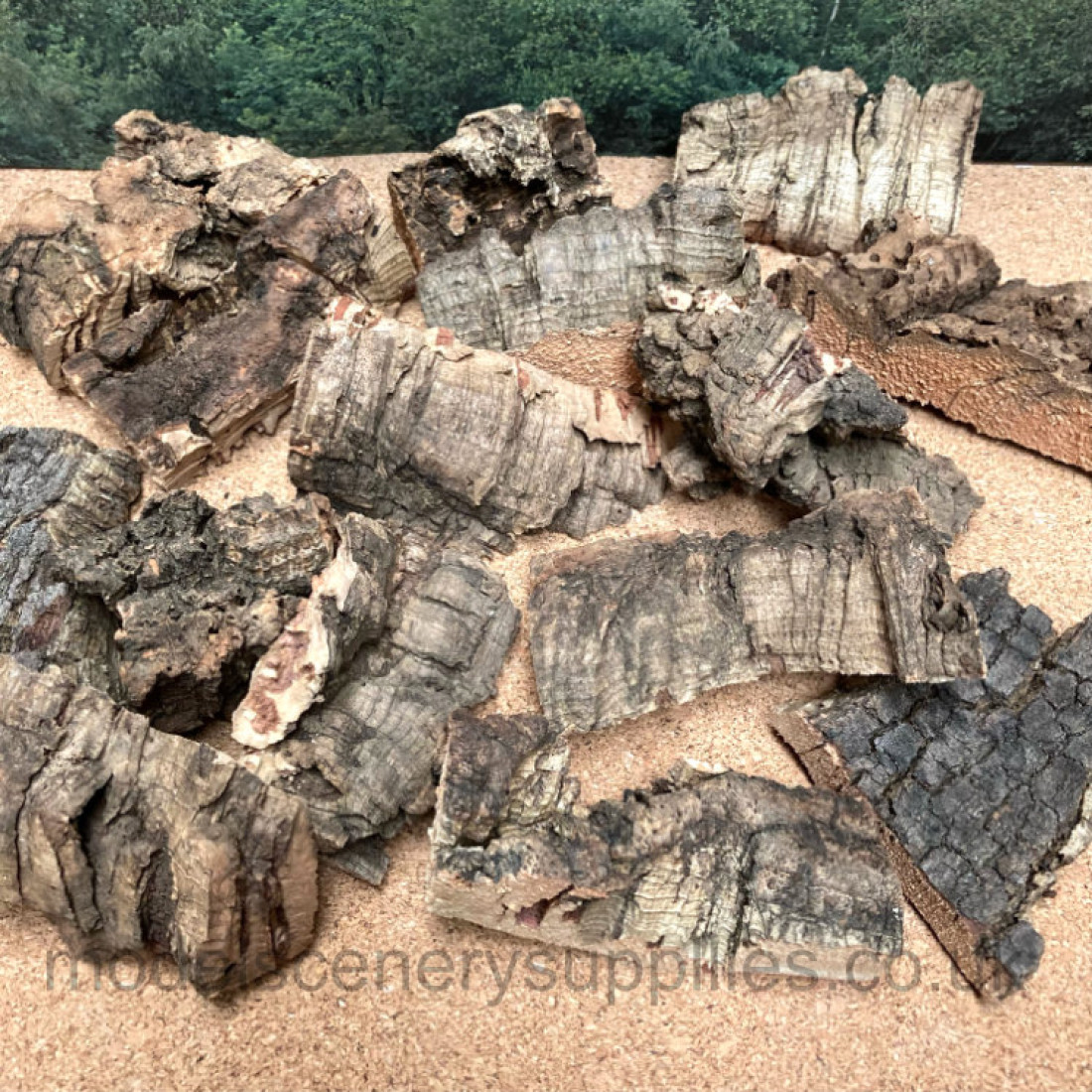 Cork bark to use as a rock face is ideal for scale model railway and